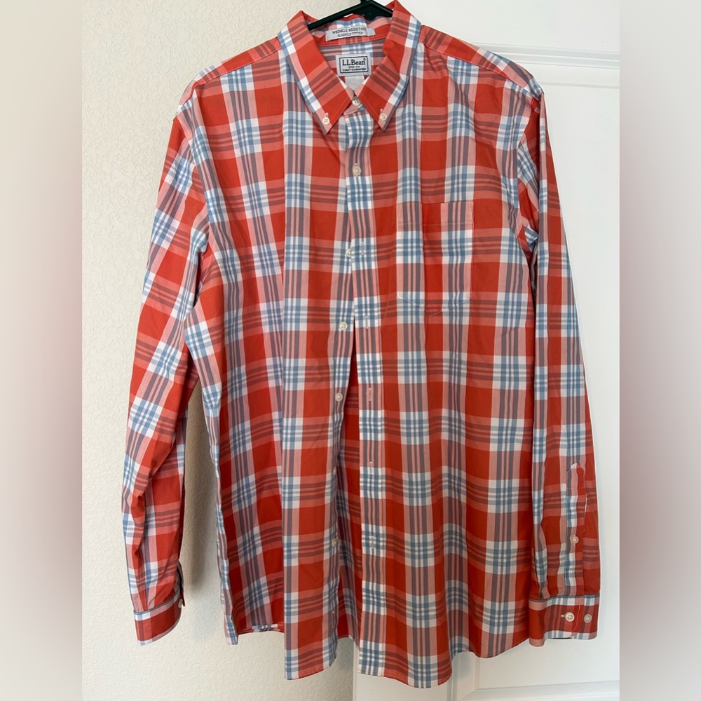 LL Bean Long Sleeve Button Down, Large